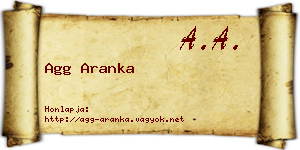 Agg Aranka névjegykártya