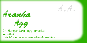 aranka agg business card